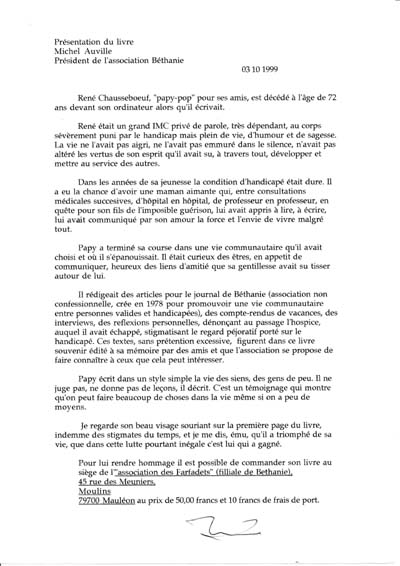 Lancement du livre de Papy