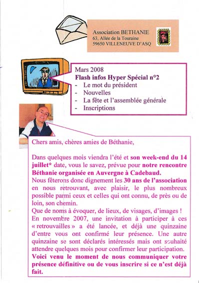 Bulletin de Béthanie 03/2008