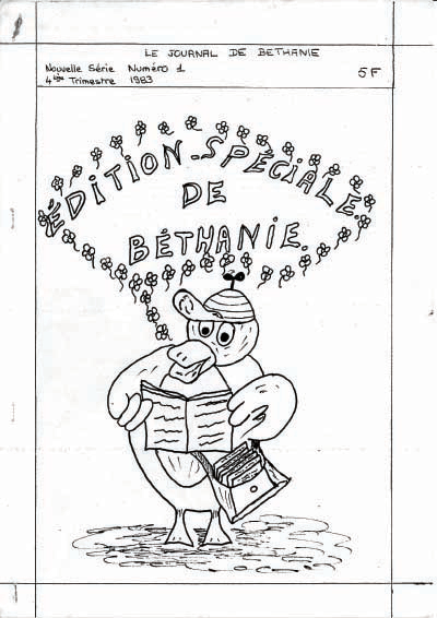 Journal de Béthanie numéro 1 du 01/09/1983