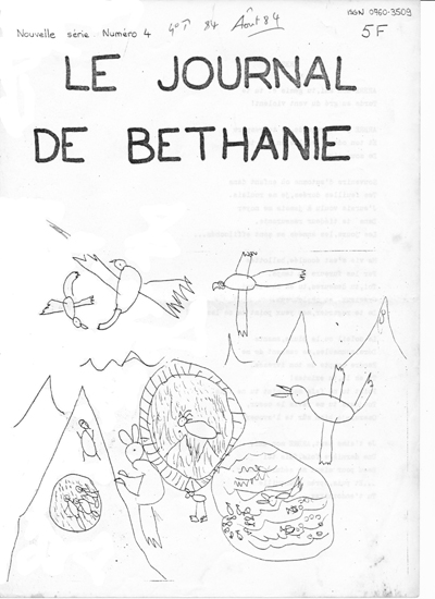 Journal de Béthanie n°4 du 01/08/1984