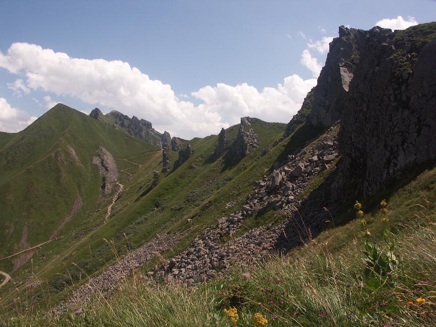 Vue vers le sommet du Sancy