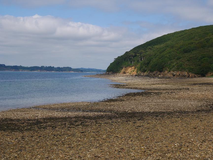 Arrivée avec le ciel bleu au Loch