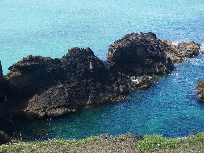 Pointe de Lost Marc'h ; coulée de lave avec pillow lava