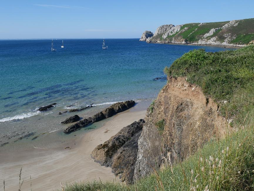 Départ de la balade, vers la pointe de Pen Hir