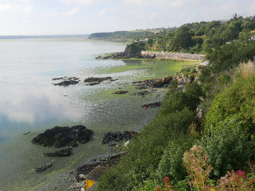 Cesson, grève du Valais. Plage interdite pour cause algues vertes