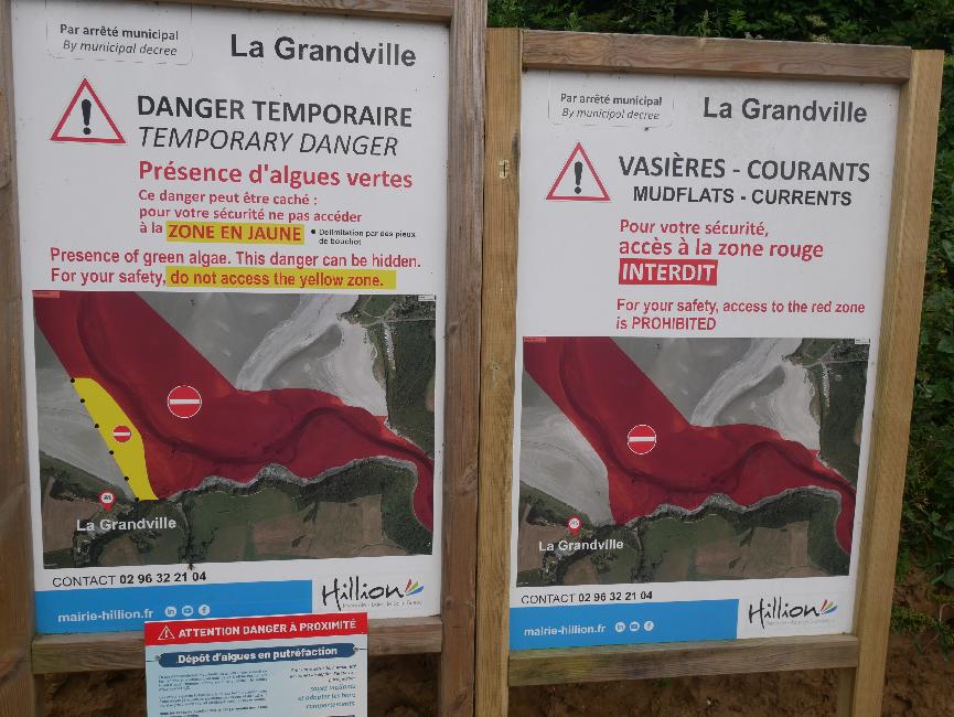 Plage de Grandville ; les choses sont claires dès le départ....