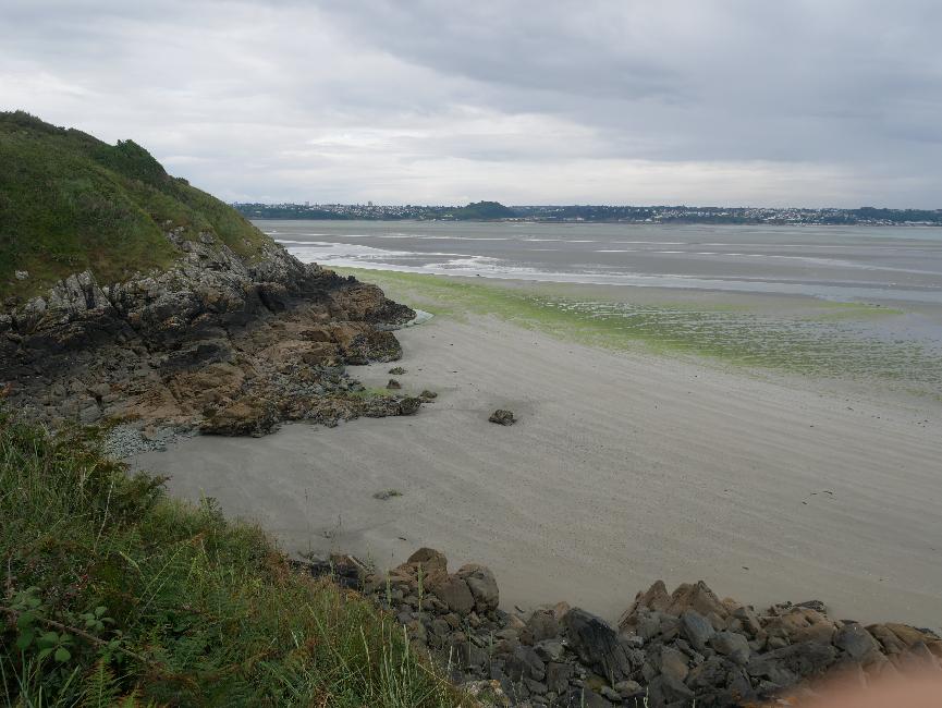 Entre la pointe des Guettes et la pointe du Grouin ; vue vers Cesson et Saint-Brieuc