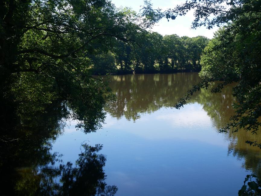 Saint Broladre ; le moulin d'En Haut ; un peu de fraîcheur, prélude à une descente ombragée