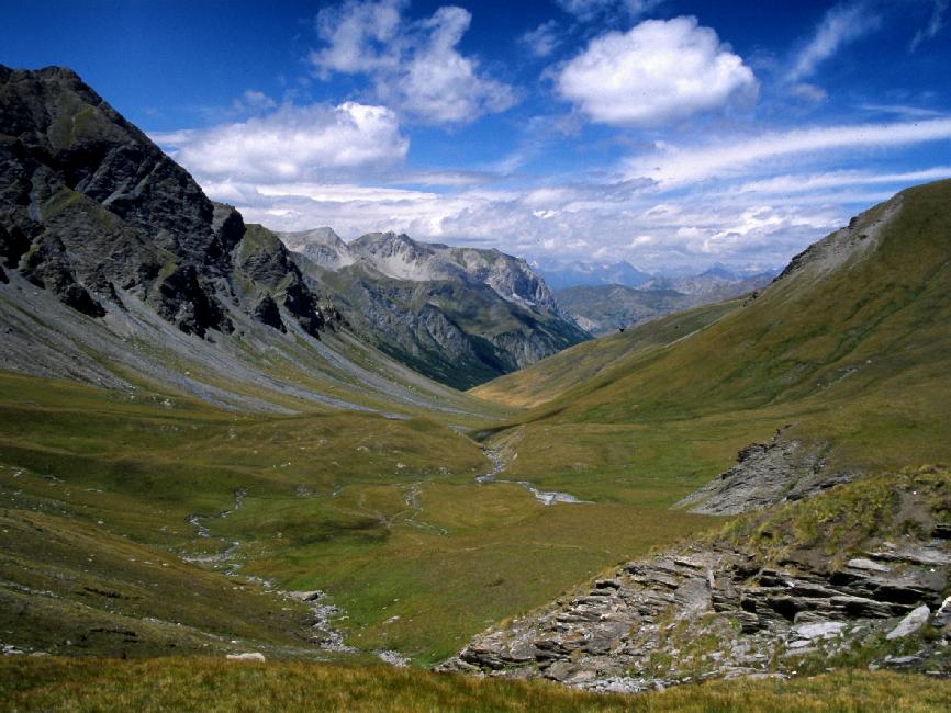 Au pied du col de Malrif (2866m), le long du torrent de Pierre Rouge