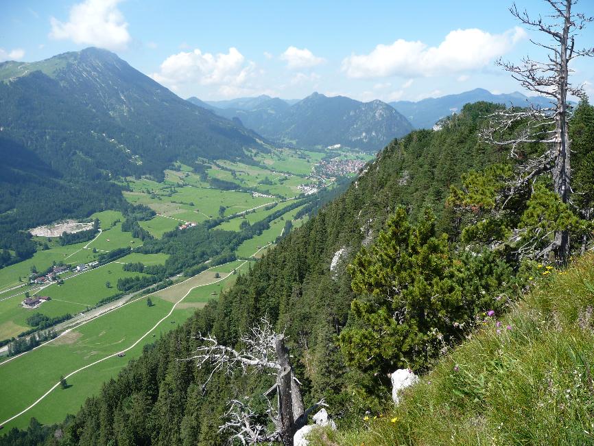 Vue depuis les crêtes entre Falkenstein et Alatsee