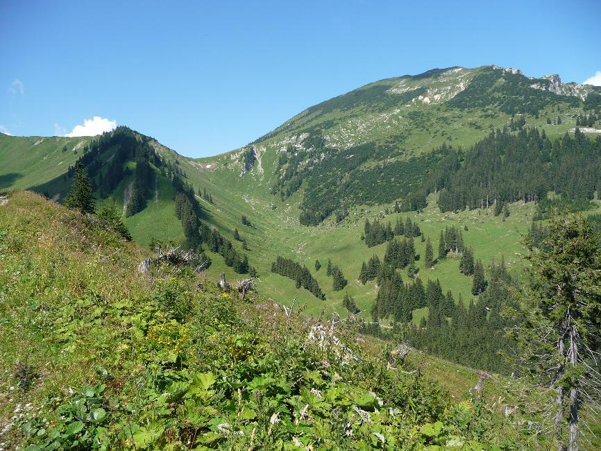 Vue vers Obere Stuibenalpe