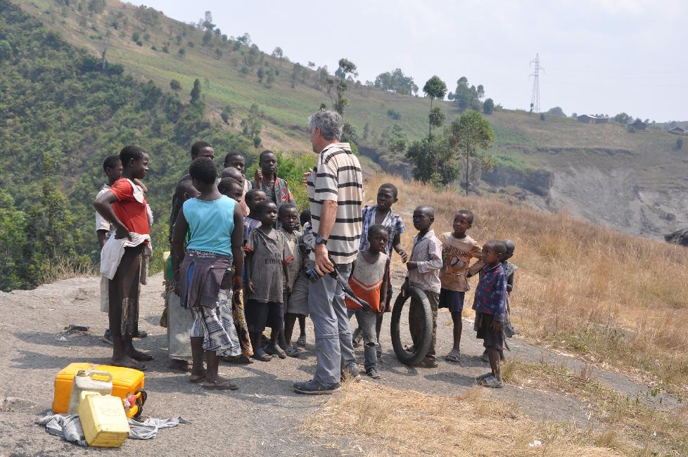 Patrick en plein cours de volcanologie