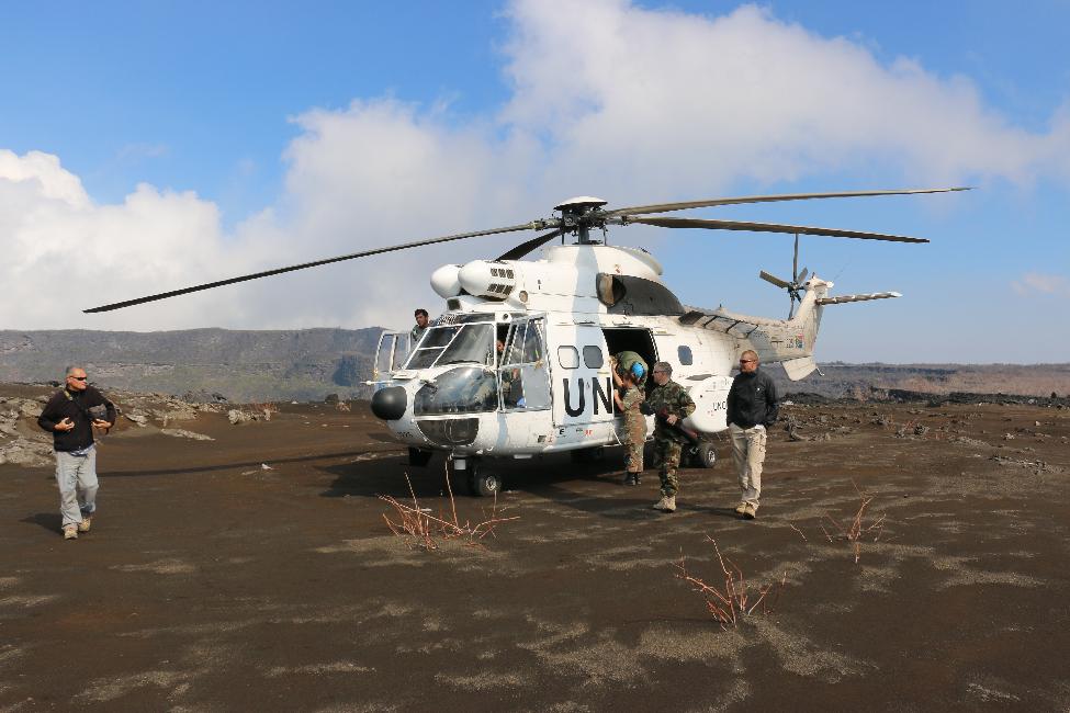 Dépose sur le Nyamulagira