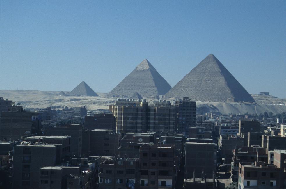 Le site de Gizeh, vue depuis notre chambre
