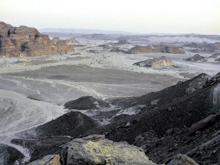 Vue vers le bivouac du soir