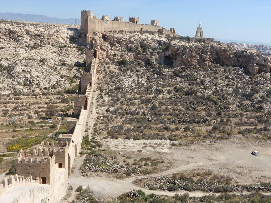 Almeria ; vue depuis l'Acazaba