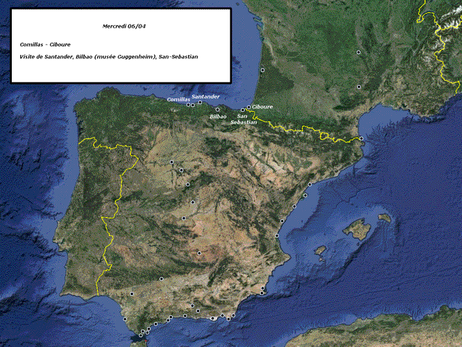 Carte de l'étape du jour