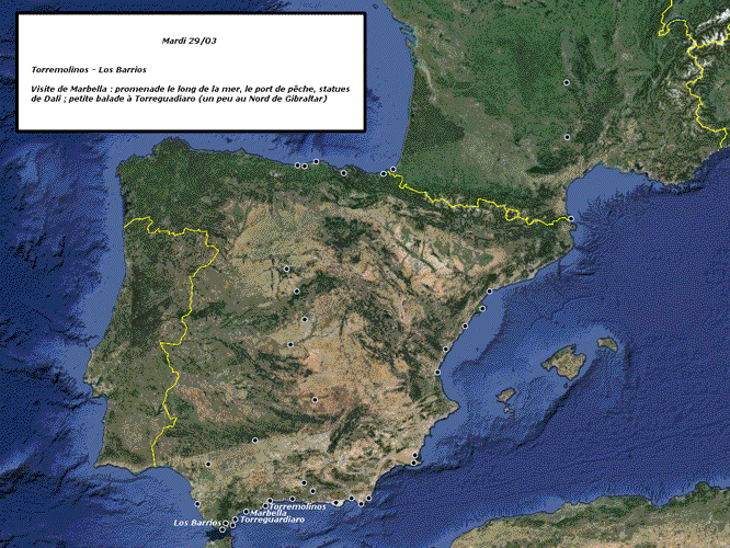 Carte de l'étape du jour