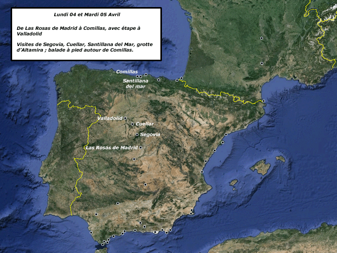 Carte de l'étape du jour