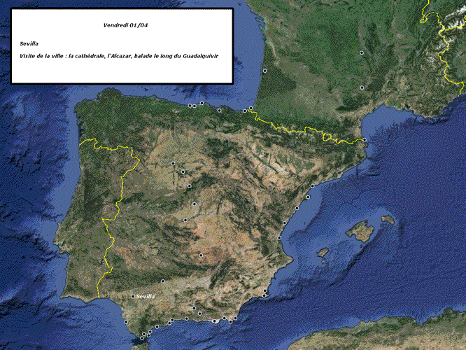 Carte de l'étape du jour