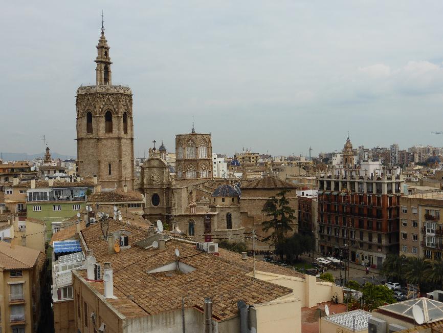 Valencia ; vue depuis le clocher de l'église Sainte Catherine