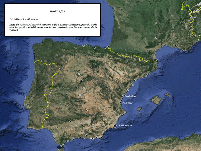 Carte de l'étape du jour