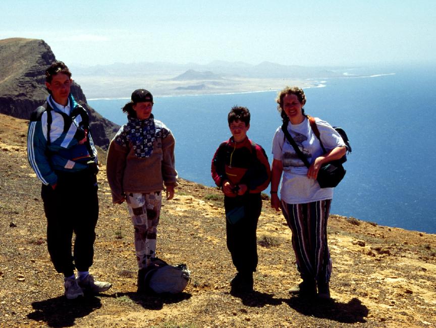 Photo de groupe, sur les crêtes de Los Riscos (côte Nord) 