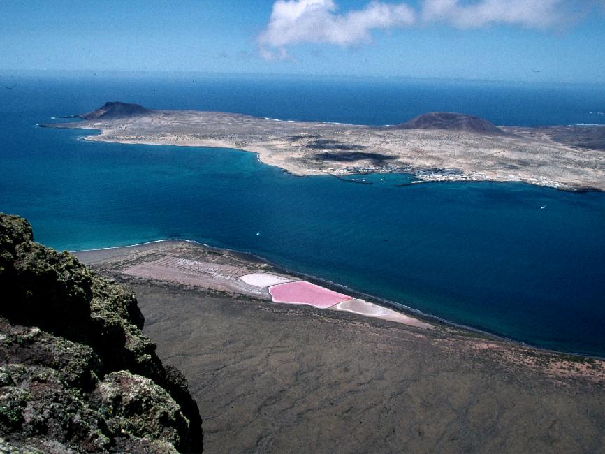 Vue sur l'île de Graciosa, depuis le mirador del Rio 