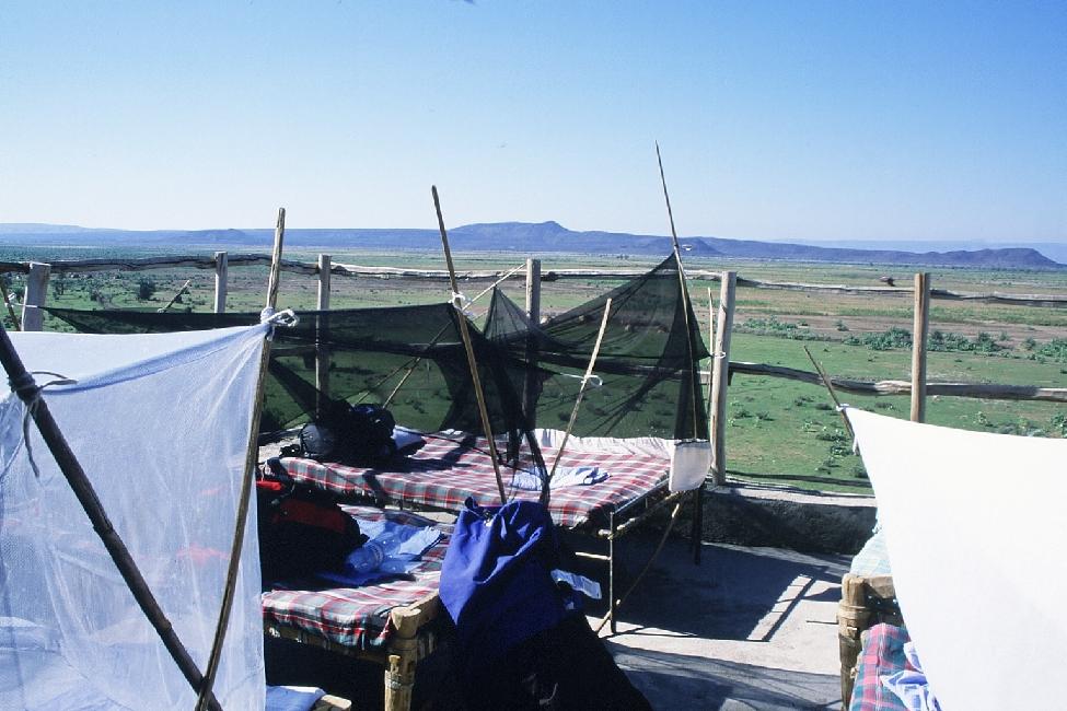Terrasse de l'hôtel, avec vue imprenable
