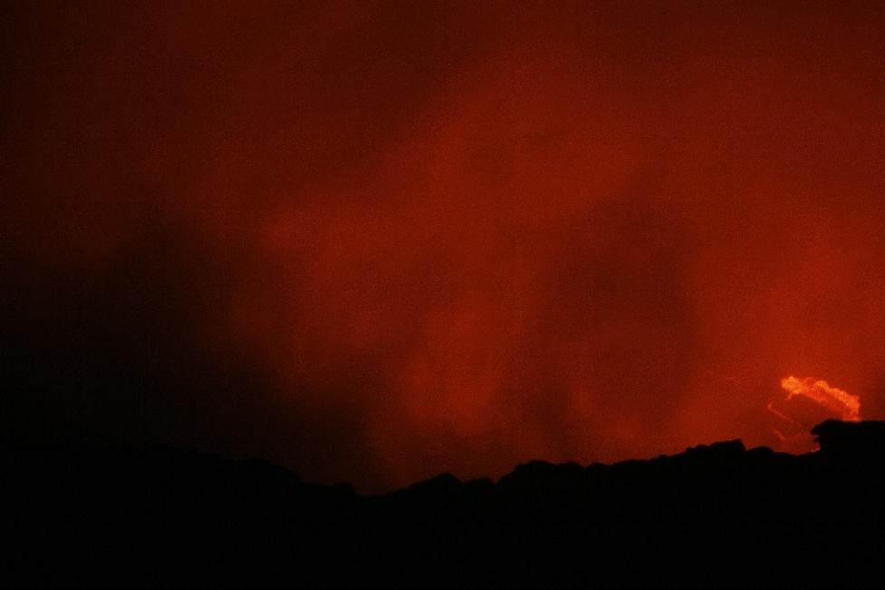Les nuages de gaz masquent la vue