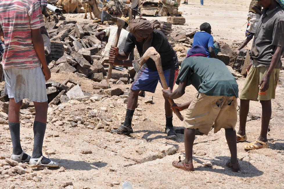 Lac de Karoum ; taille d'une plaque de sel