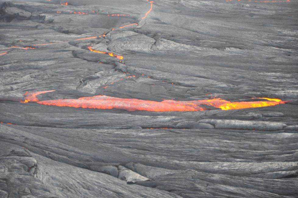 Le nouveau lac de lave, depuis notre point d'observation