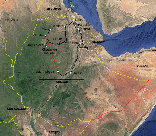 Carte de notre périple