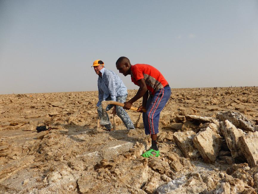 Séparation d'une plaque de sel