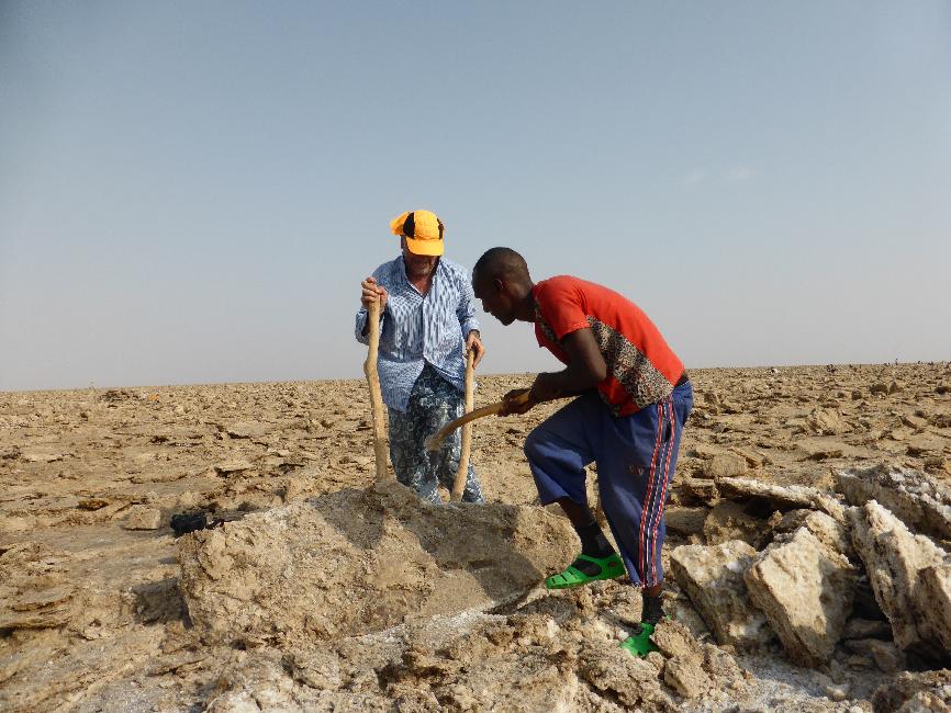 Séparation d'une plaque de sel