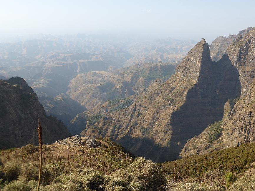 Balade le long des falaises de Simien