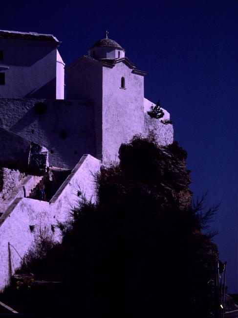 Eglise à Skopelos, by night