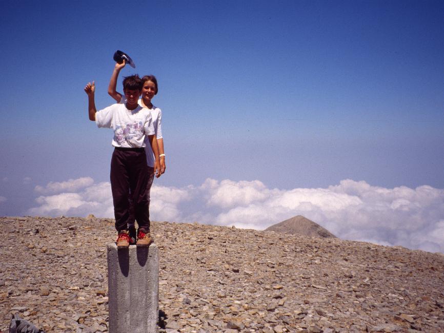 Sophie et Olivier sur le sommet du Psiloritis