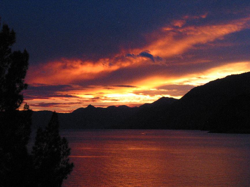 Coucher de soleil sur le lac