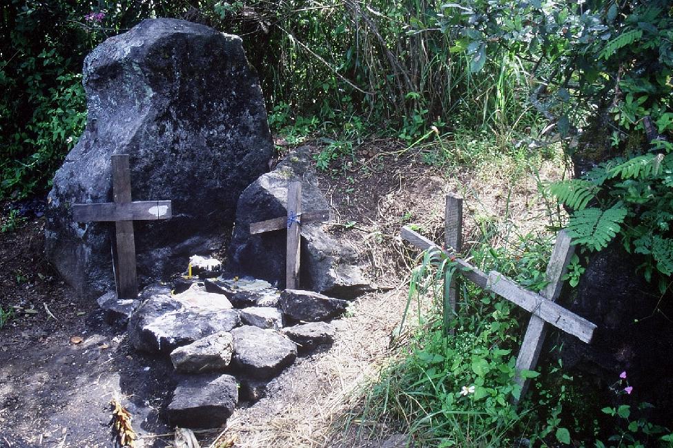 Autel maya, au sommet du mont