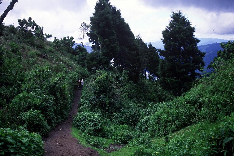 Arrivée au dessus du village