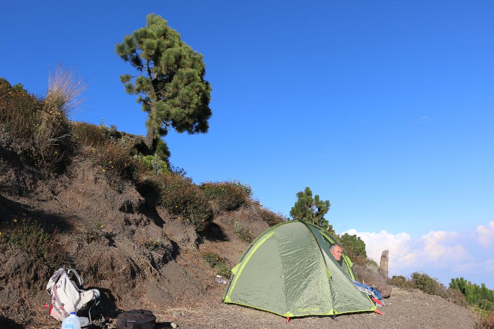 Campement, face au Fuego