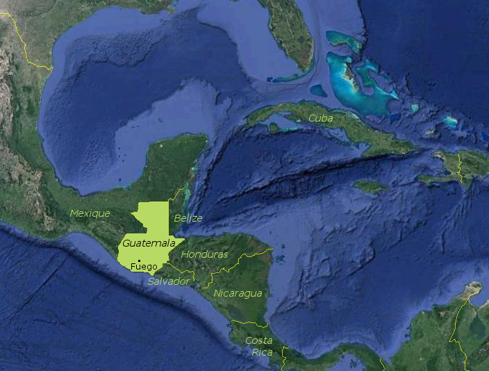 Carte du Guatemala