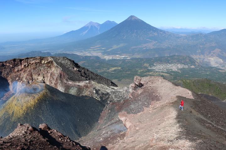 Arrivée sur le cratère