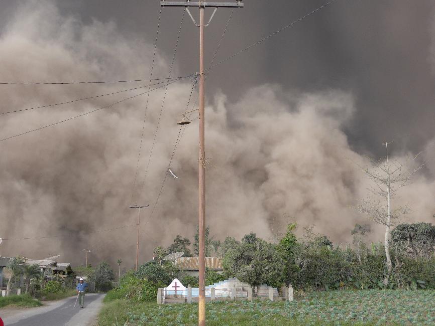 Il se dirige sur nous... et va happer le papy qui marche sur la route !