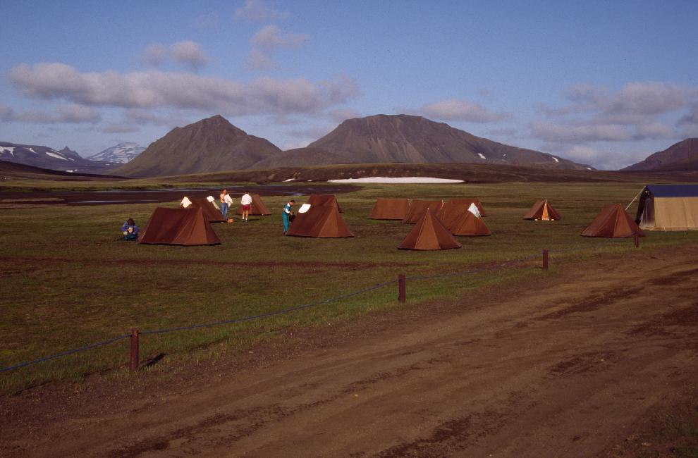 Premier campement, au pied de l'Hekla 