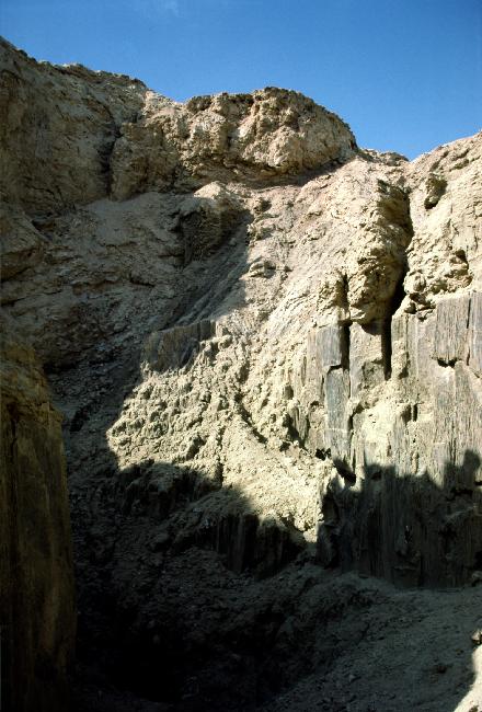 Environs du Mont Sodome : paroi de sel