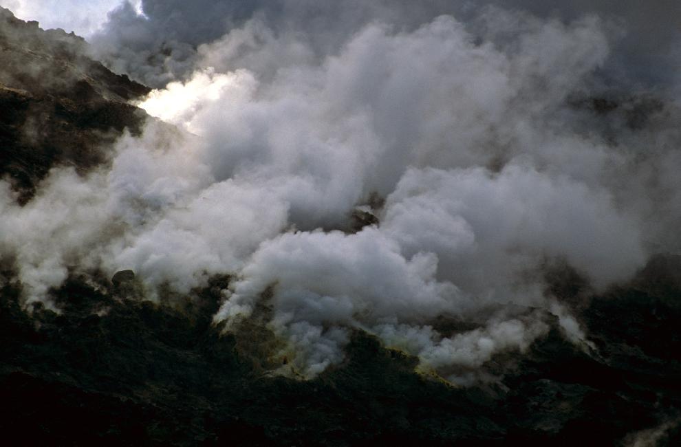 La chaudière produit un débit de vapeur imposant.