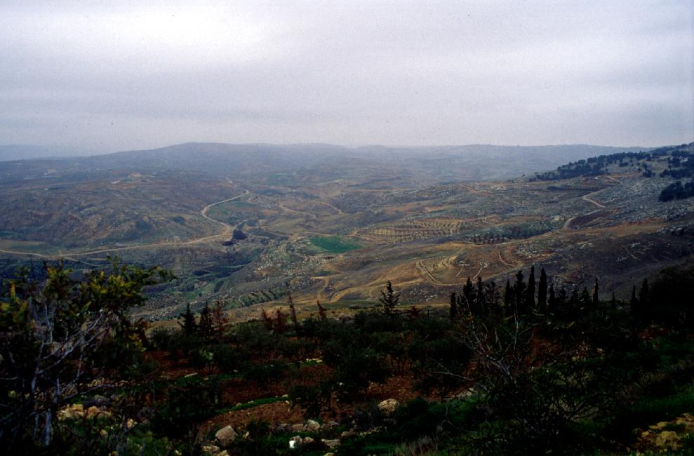 Depuis le mont Nébo, la vue vers la Terre Promise est bouchée