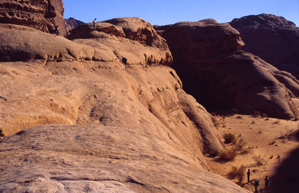 Nous nous entraînons en vue de la grimpette du lendemain